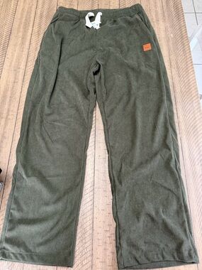 Men's Olive Green Corduroy Lounge Pants